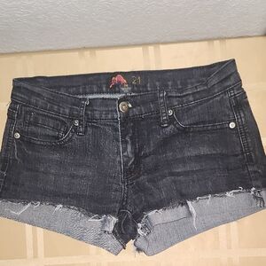 Forever 21 Dark Wash Jean Shorts